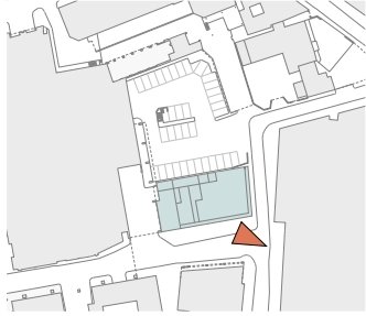 Map - Office Entrance showing pavement view to vaults